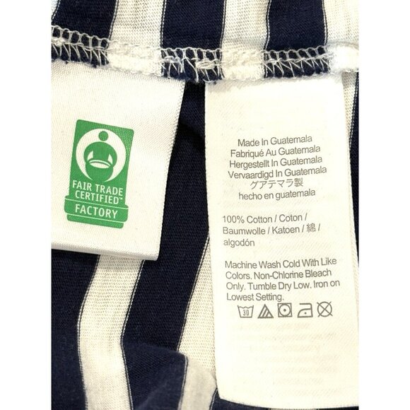 J. Crew Women's Navy White Striped Crew Neck Short Sleeve Tee Size Medium NWT - Picture 5 of 7